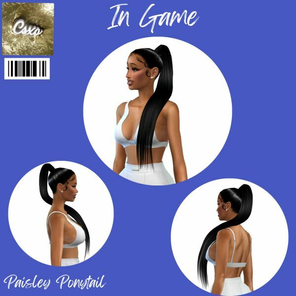 Paisley Ponytail 2 sims 4 cc paisley ponytail 2