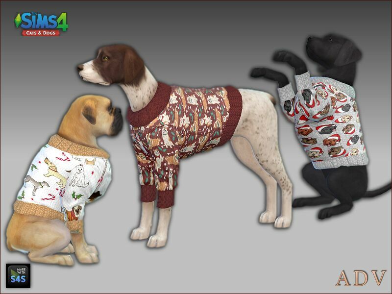 PET Clothing For Christmas 7 sims 4 cc pet clothing for christmas 2