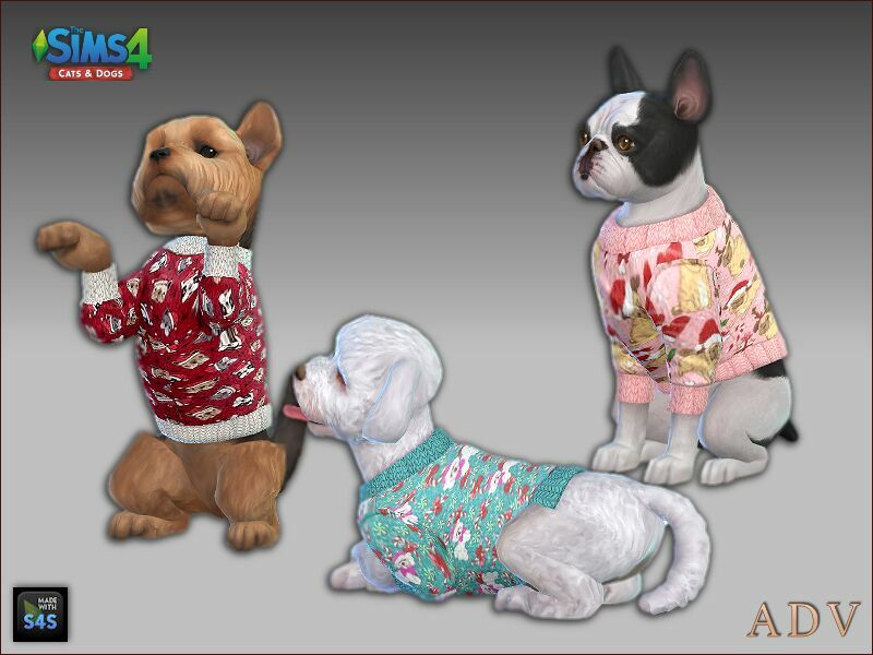 PET Clothing For Christmas 5 sims 4 cc pet clothing for christmas 4