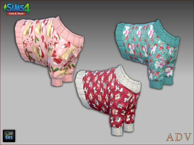 PET Clothing For Christmas 4 sims 4 cc pet clothing for christmas 5