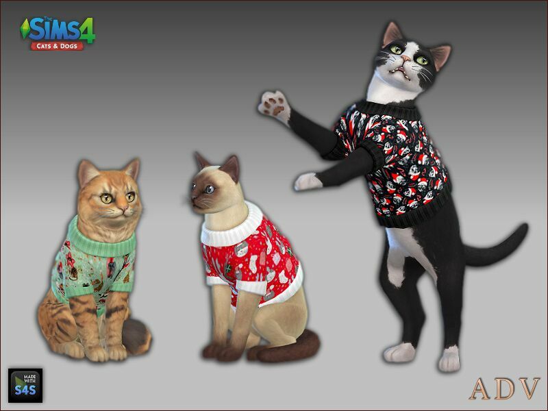 PET Clothing For Christmas 3 sims 4 cc pet clothing for christmas 6