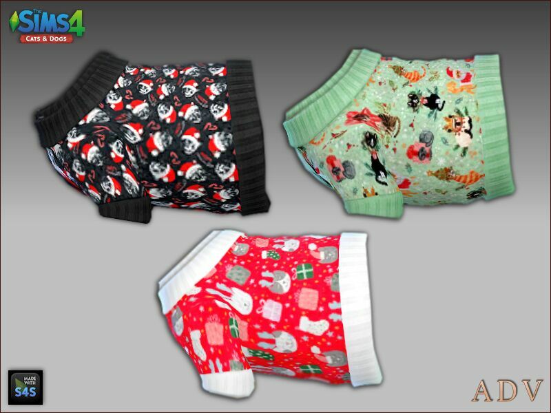 PET Clothing For Christmas 2 sims 4 cc pet clothing for christmas 7
