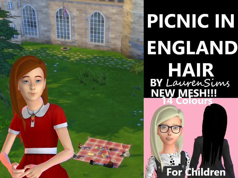 Picnic In England Hair By Laurensims 1 Picnic In England Hair By Laurensims Sims 4 CC