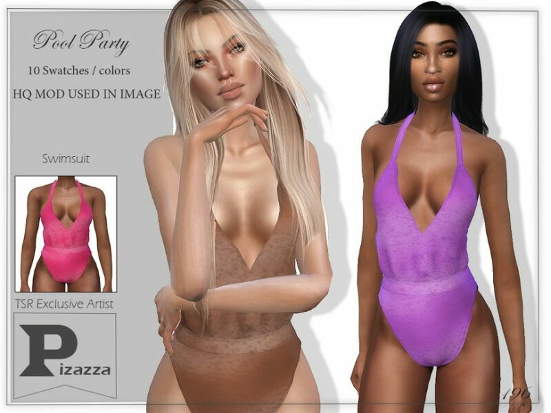 Pool Party By Pizazz 1 Pool Party By Pizazz Sims 4 CC