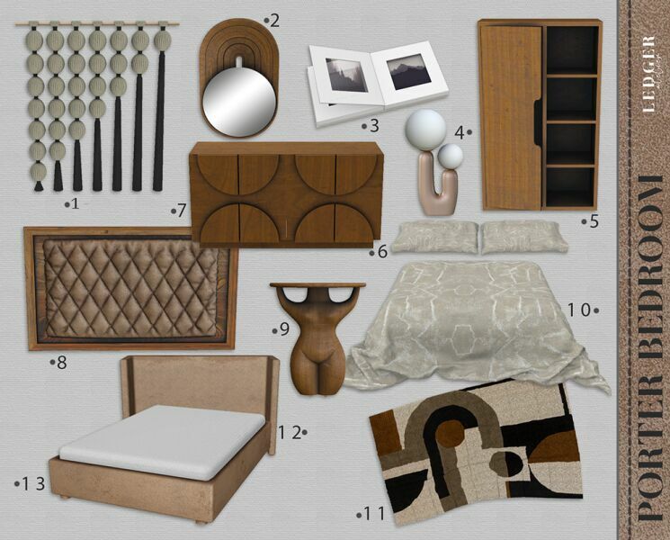 Porter Bedroom 2 sims 4 cc porter bedroom 2