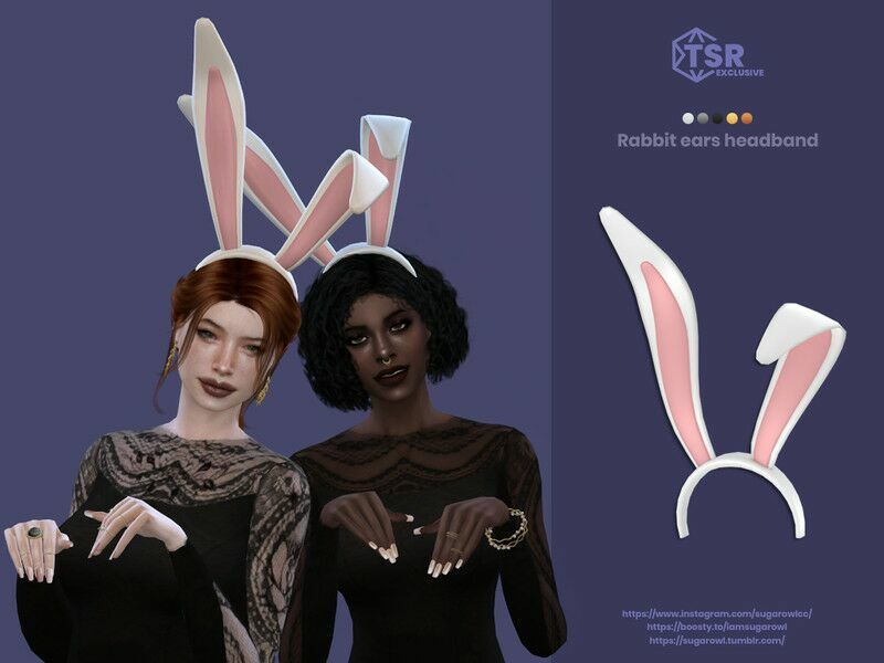 Rabbit Ears Headband 1 Rabbit Ears Headband Sims 4 CC