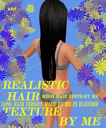 Realistic Texture Hair ( Long Hair Version / Mesh Edited By ME In Blender ) By Rubicitaaya 2 sims 4 cc realistic texture hair long hair version mesh edited by me in blender by rubicitaaya 8