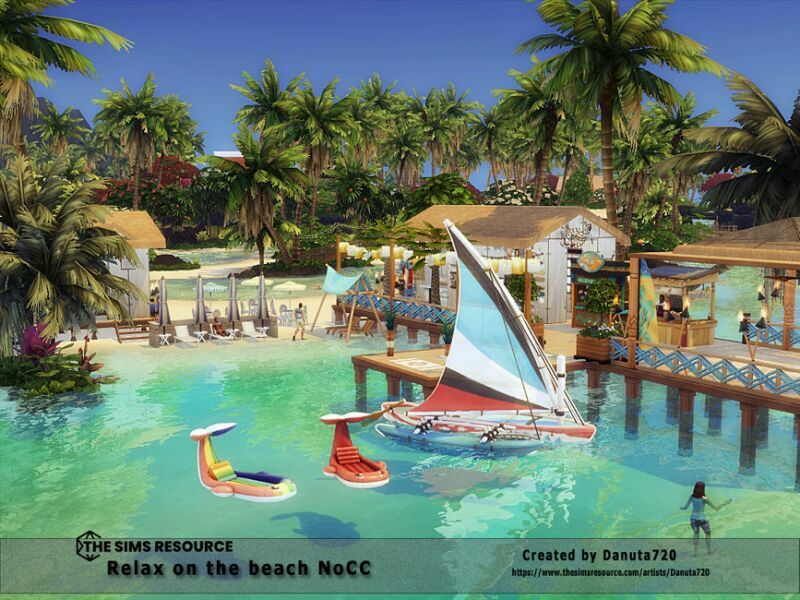 Relax ON The Beach Nocc By Danuta720 7 sims 4 cc relax on the beach nocc by danuta720 2