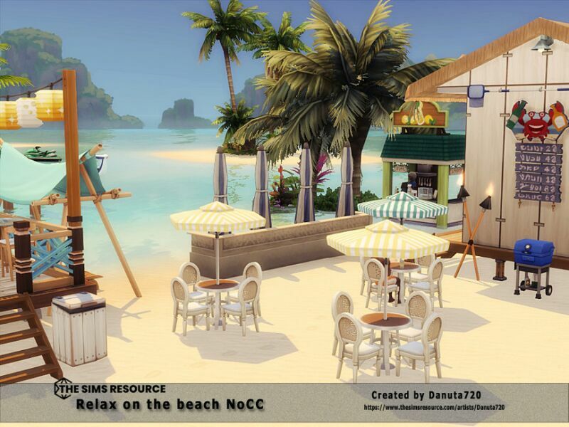 Relax ON The Beach Nocc By Danuta720 6 sims 4 cc relax on the beach nocc by danuta720 3