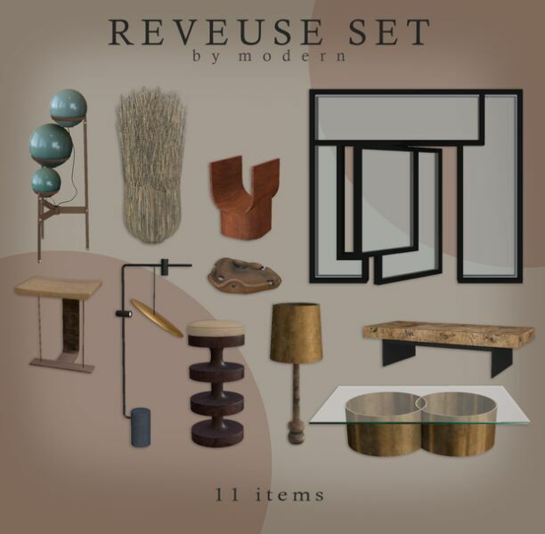 Reveuse SET By Modern 1 Reveuse SET By Modern Sims 4 CC