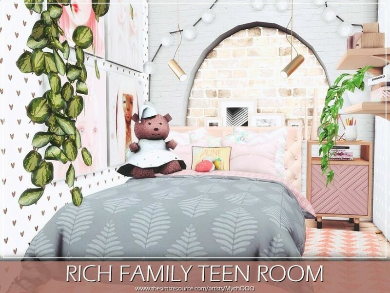 Rich Family Teen Room By Mychqqq 1 Rich Family Teen Room By Mychqqq Sims 4 CC
