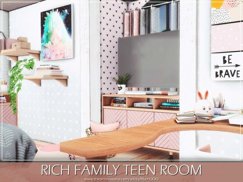 Rich Family Teen Room By Mychqqq 2 sims 4 cc rich family teen room by mychqqq 7