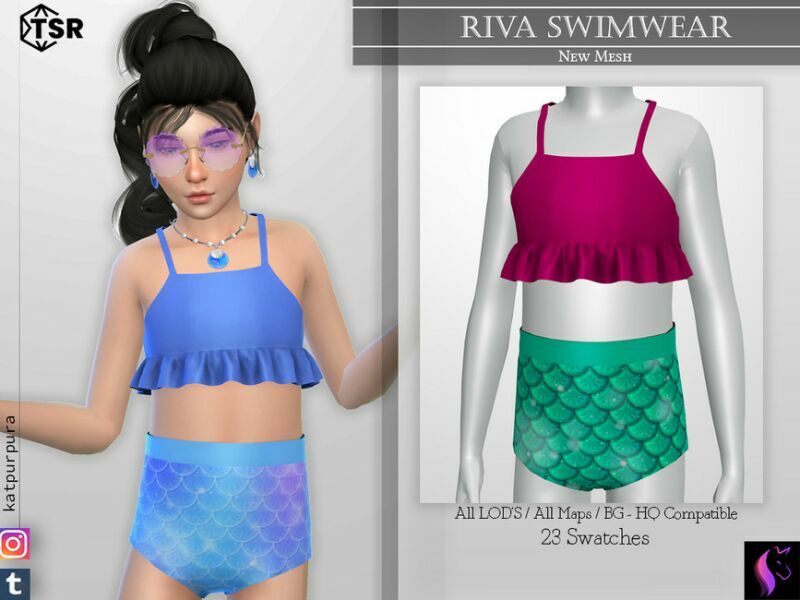 Riva Swimwear By Katpurpura 1 Riva Swimwear By Katpurpura Sims 4 CC
