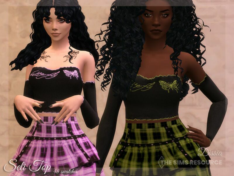 Seli TOP By Dissia 1 Seli TOP By Dissia Sims 4 CC
