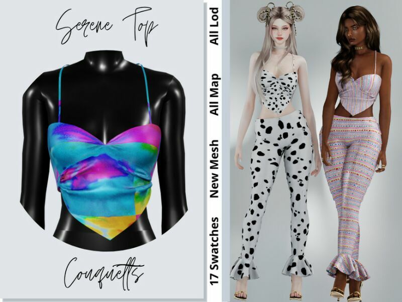 Serene TOP By Couquett 1 Serene TOP By Couquett Sims 4 CC