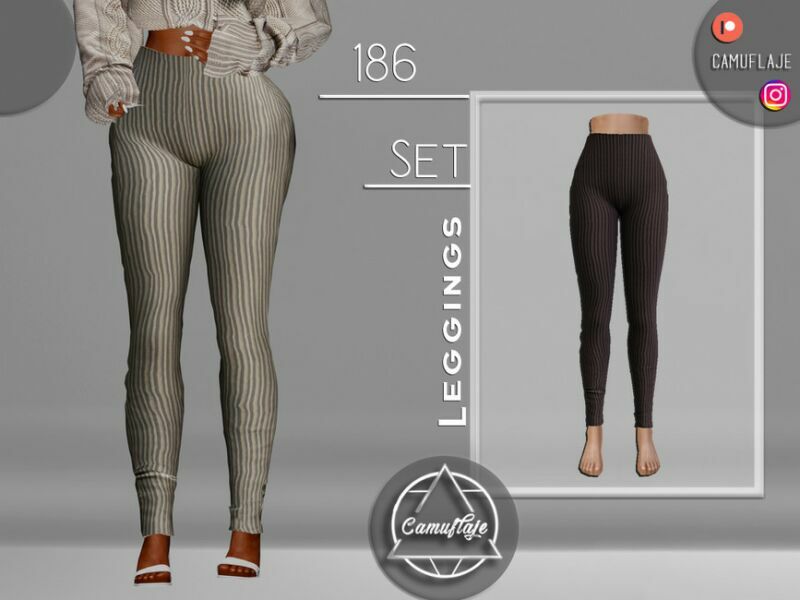 SET 186 – Leggings By Camuflaje 1 SET 186 – Leggings By Camuflaje Sims 4 CC