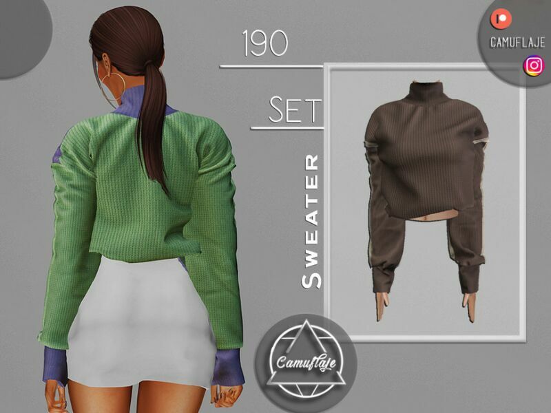 SET 190 – Sweater By Camuflaje 2 sims 4 cc set 190 sweater by camuflaje 2