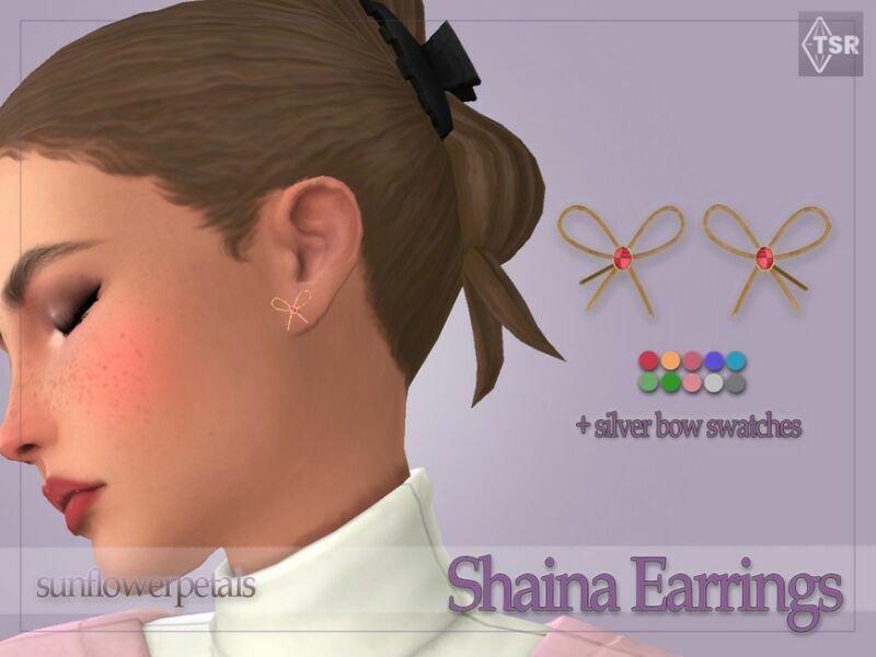 Shaina Earrings By Sunflowerpetalscc 1 Shaina Earrings By Sunflowerpetalscc Sims 4 CC
