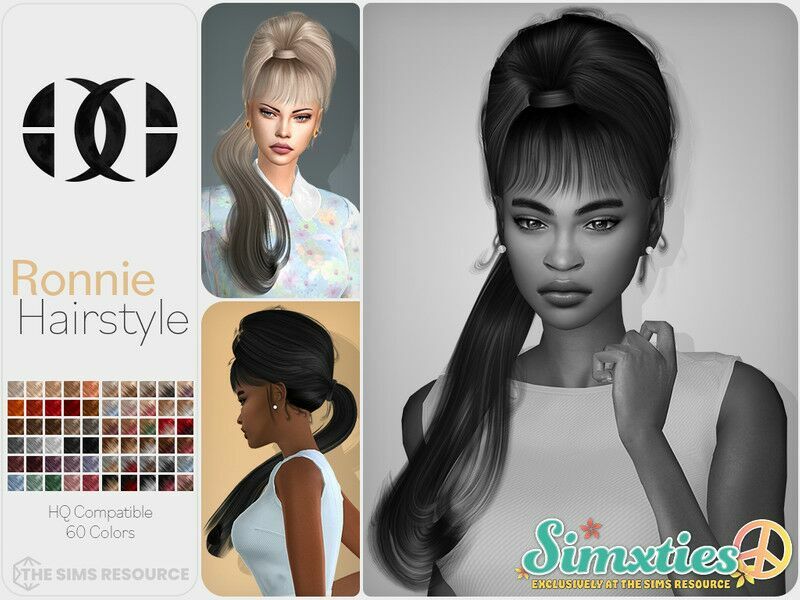 ‘ / Simxties Ronnie Hairstyle’ 1 ‘ / Simxties Ronnie Hairstyle’ Sims 4 CC
