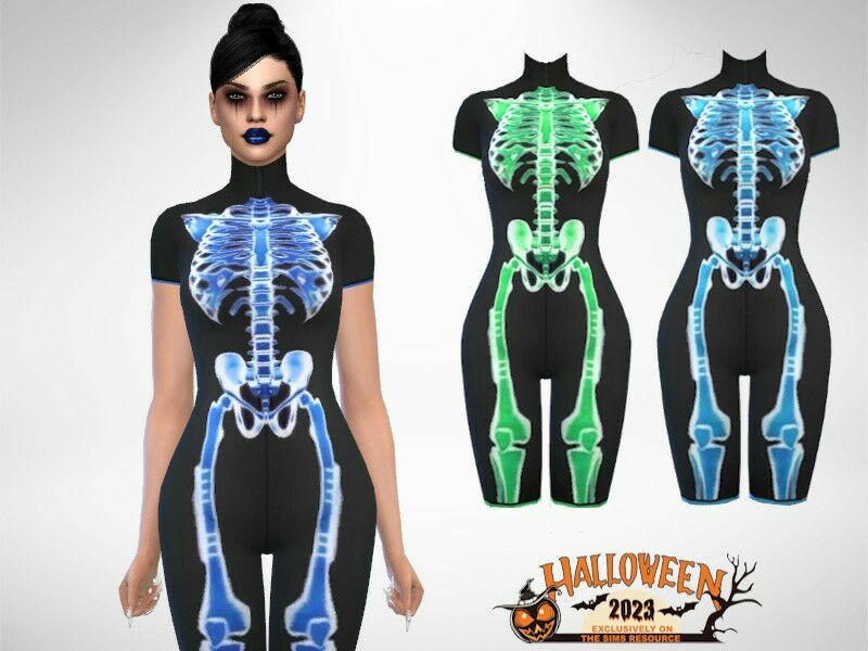 Skeletoon Jumpsuit 1 Skeletoon Jumpsuit Sims 4 CC
