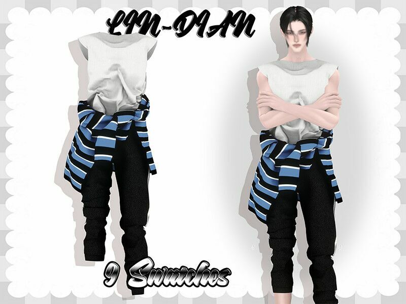 Sleeveless T And Pants 1 Sleeveless T And Pants Sims 4 CC
