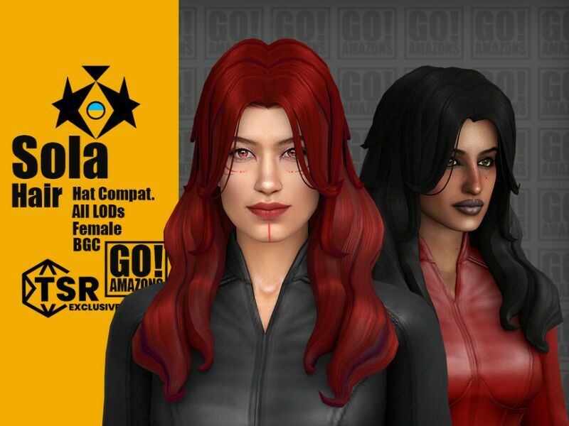 Sola Hair By Goamazons 1 Sola Hair By Goamazons Sims 4 CC