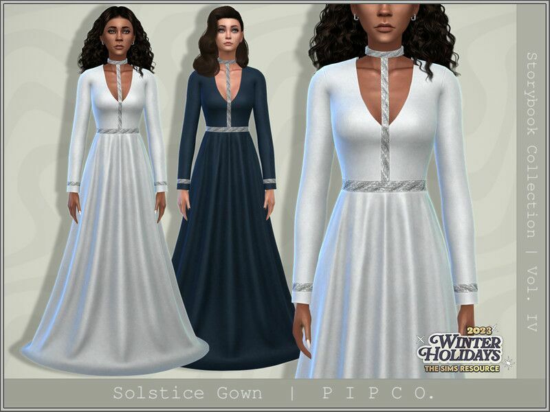 Solstice Gown. By Pipco 1 Solstice Gown. By Pipco Sims 4 CC