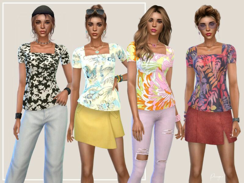 Springblouse By Paogae 2 sims 4 cc springblouse by paogae 2
