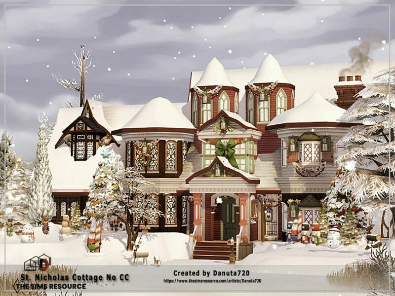 ST. Nicholas Cottage NO CC By Danuta720 1 ST. Nicholas Cottage NO CC By Danuta720 Sims 4 CC
