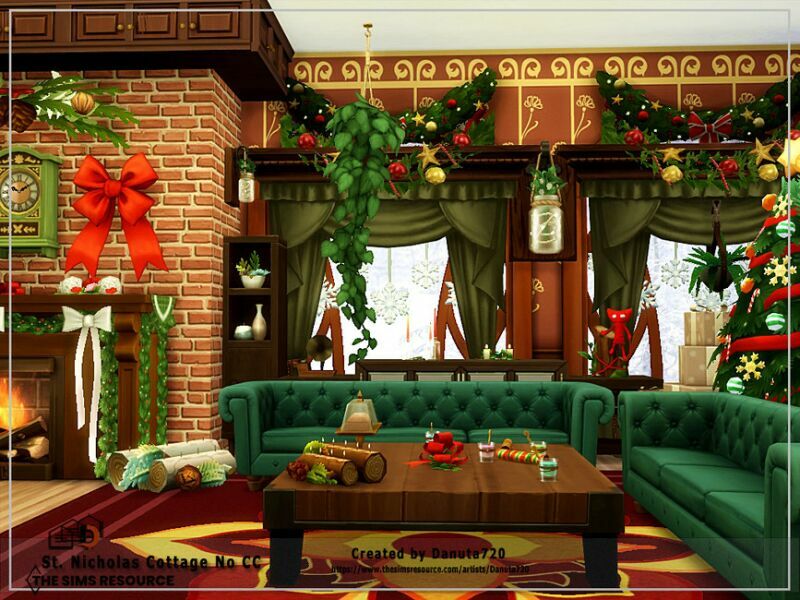 ST. Nicholas Cottage NO CC By Danuta720 5 sims 4 cc st nicholas cottage no cc by danuta720 4