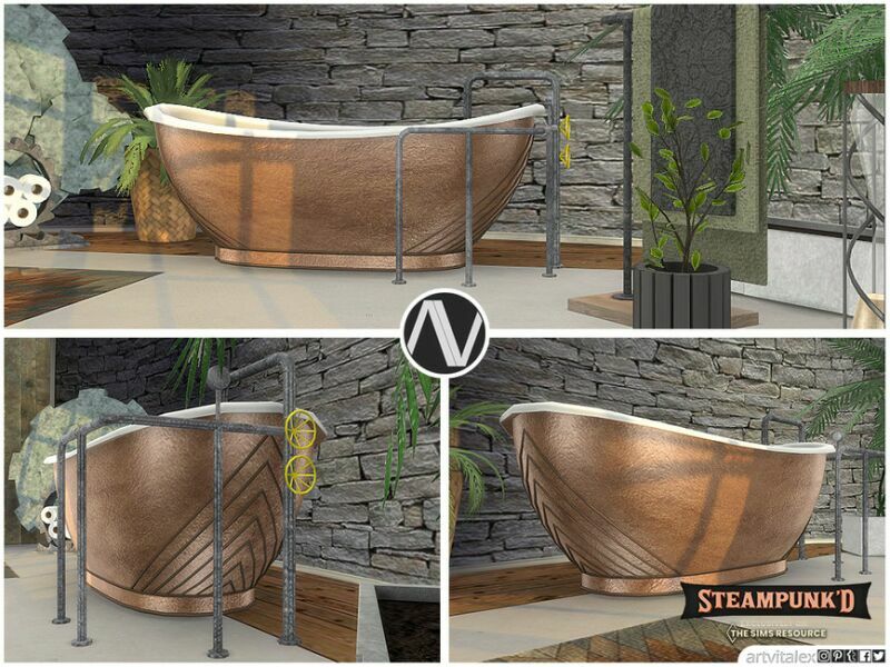 Steampunked | Belinda Bathroom By Artvitalex 4 sims 4 cc steampunked belinda bathroom by artvitalex 2