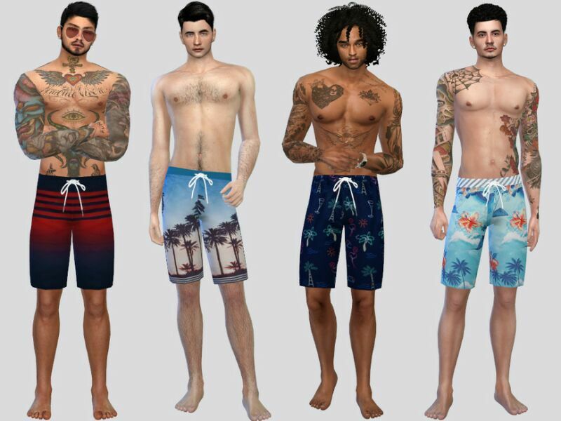 Summer Beach Shorts By Mclaynesims 1 Summer Beach Shorts By Mclaynesims Sims 4 CC