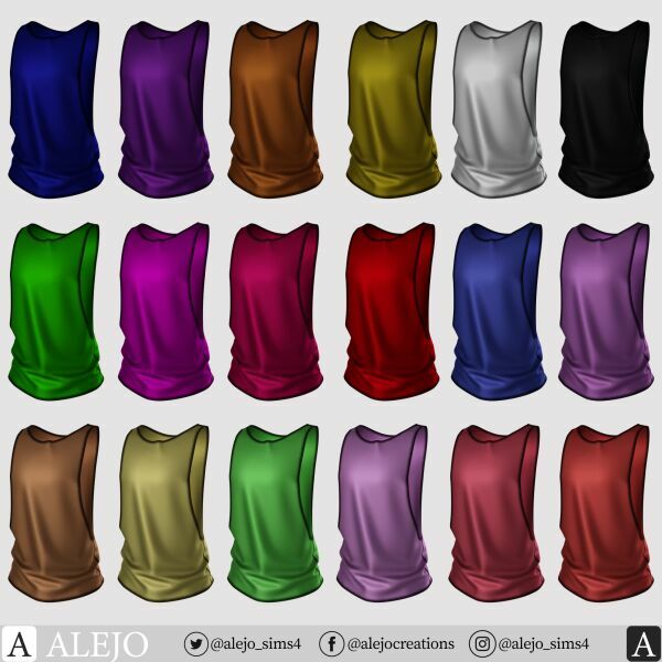 Summer Sleeveless Shirt “THE DOK” 6 sims 4 cc summer sleeveless shirt the dok 2