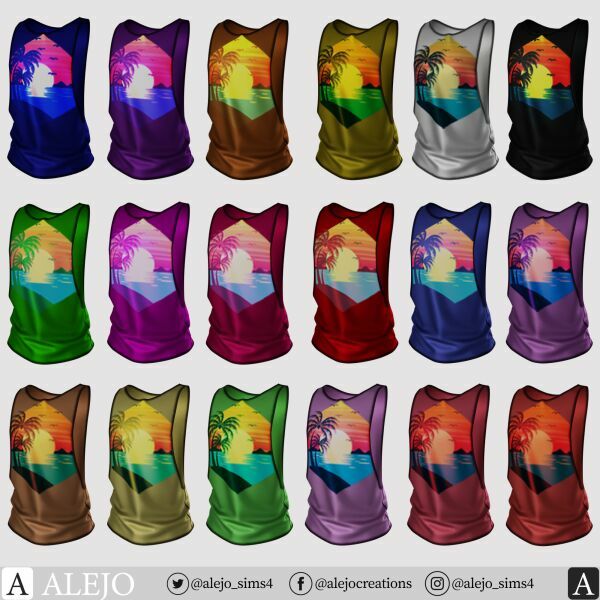 Summer Sleeveless Shirt “THE DOK” 5 sims 4 cc summer sleeveless shirt the dok 3