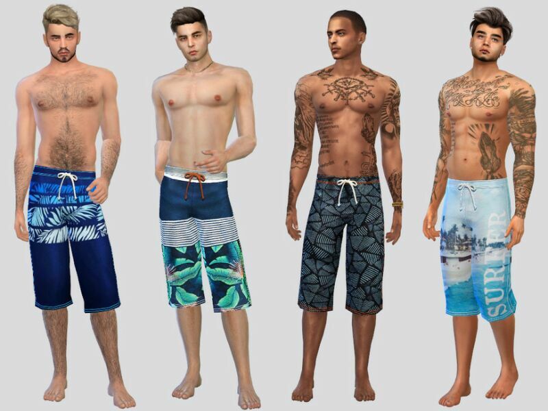 Surfer Board Shorts By Mclaynesims 1 Surfer Board Shorts By Mclaynesims Sims 4 CC