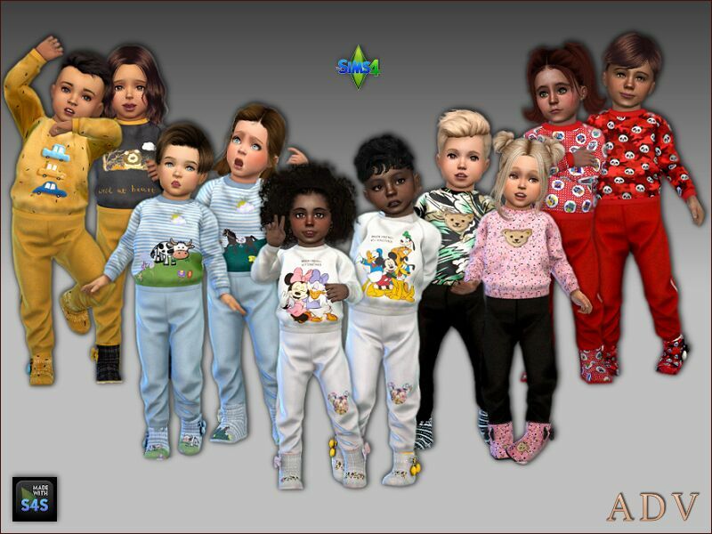 Sweatshirts Pants And Slippers For Toddlers 1 Sweatshirts Pants And Slippers For Toddlers Sims 4 CC