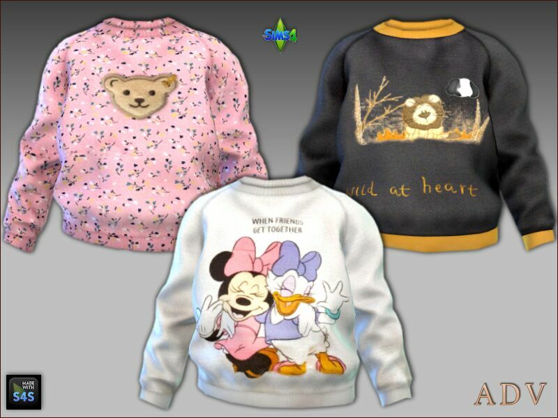 Sweatshirts Pants And Slippers For Toddlers 8 sims 4 cc sweatshirts pants and slippers for toddlers 2