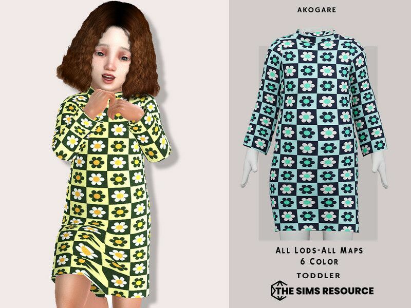 T-Mila Dress / Toddler 1 T-Mila Dress / Toddler Sims 4 CC