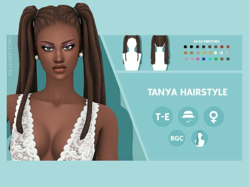 Tanya Hairstyle By Simcelebrity00 Sims 4 CC