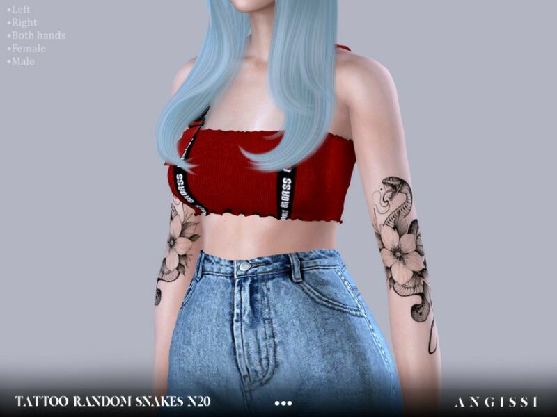 Tattoo-Random Snakes N20 By Angissi 1 Tattoo-Random Snakes N20 By Angissi Sims 4 CC