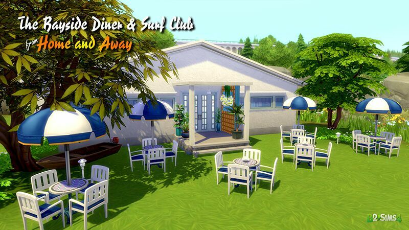 The Bayside Diner & Surf Club 1 The Bayside Diner & Surf Club Sims 4 CC