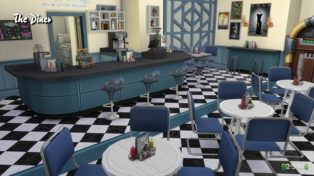 The Bayside Diner & Surf Club 8 sims 4 cc the bayside diner surf club 3