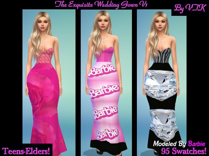 The Exquisite Wedding Gown V1 1 The Exquisite Wedding Gown V1 Sims 4 CC