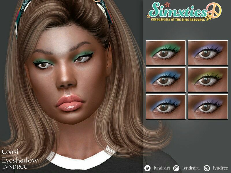 “THE – Female Eyeshadow: Simxties Coast Eyeshadow” 1 “THE – Female Eyeshadow: Simxties Coast Eyeshadow” Sims 4 CC