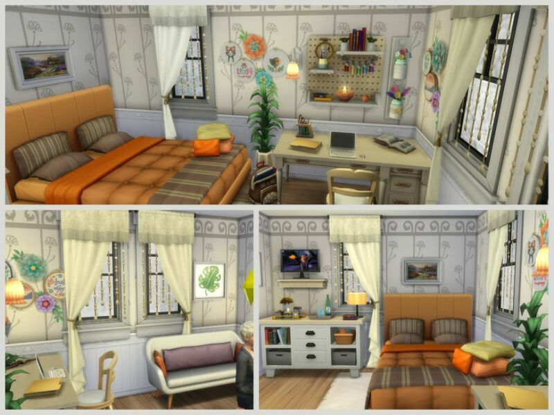 The White Cats Cottage NO CC By SGK45 2 sims 4 cc the white cats cottage no cc by sgk45 7