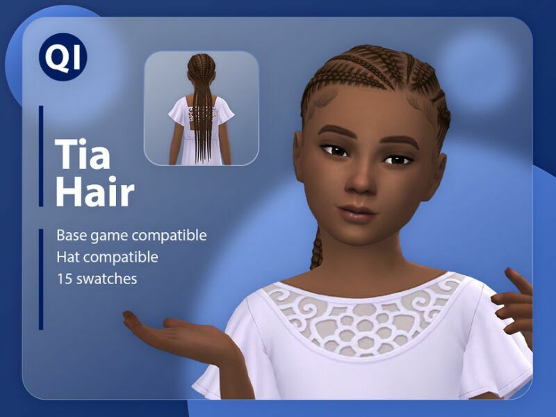 TIA Hair By Qicc 1 TIA Hair By Qicc Sims 4 CC