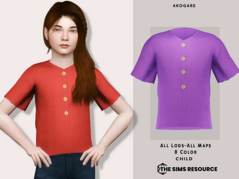 TOP NO.151 By _Akogare_ 1 TOP NO.151 By _Akogare_ Sims 4 CC