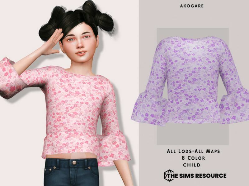 TOP NO.152 By _Akogare_ 1 TOP NO.152 By _Akogare_ Sims 4 CC