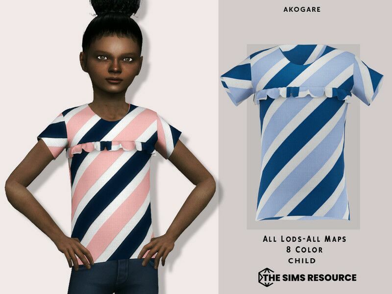 TOP NO.168 By _Akogare_ 1 TOP NO.168 By _Akogare_ Sims 4 CC