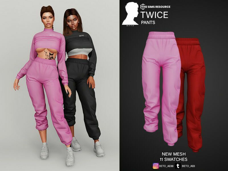 Twice (Pants) 1 Twice (Pants) Sims 4 CC